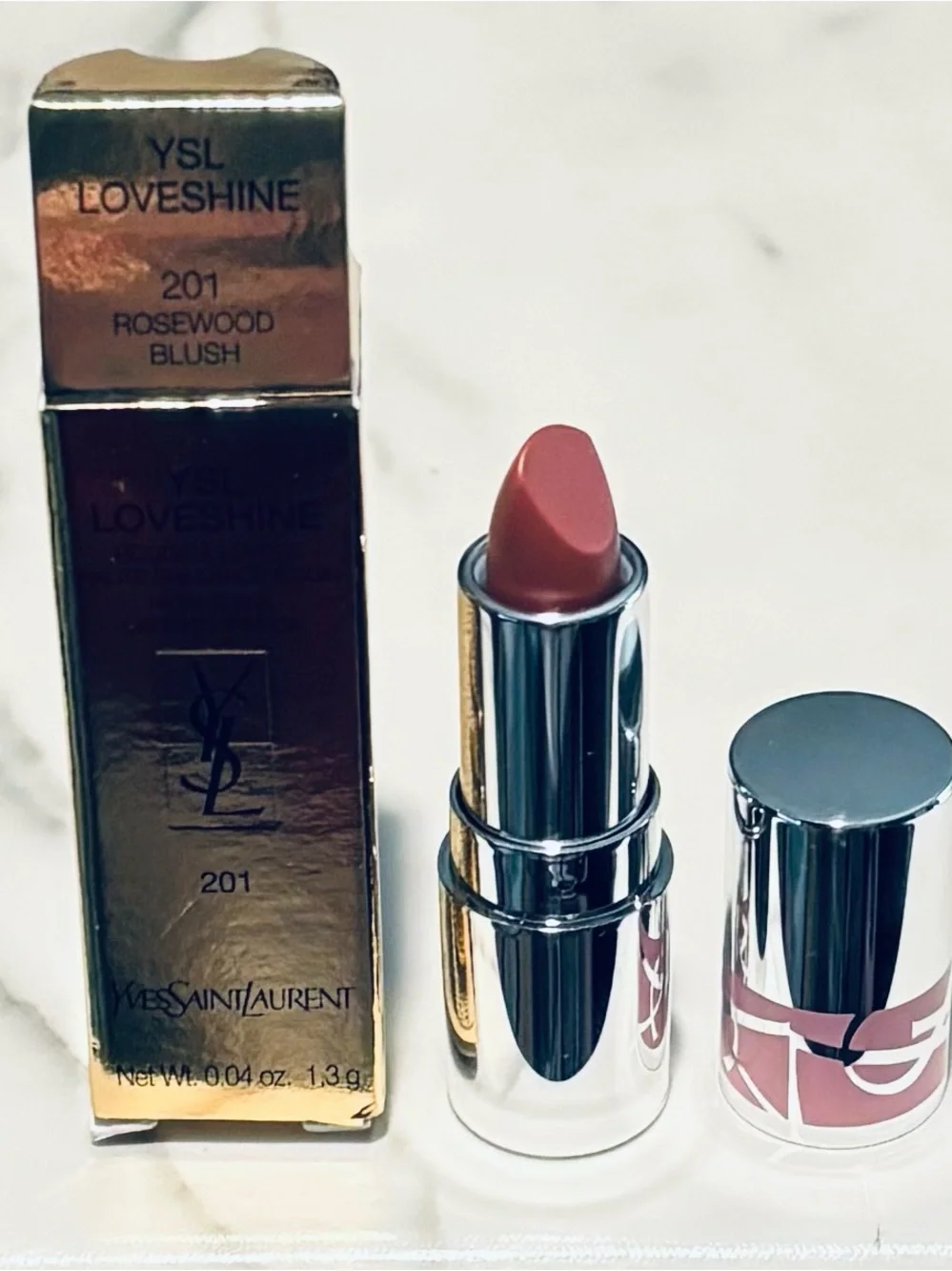 Yves Saint Laurent Loveshine 201 Rosewood Blush Pink Lipstick